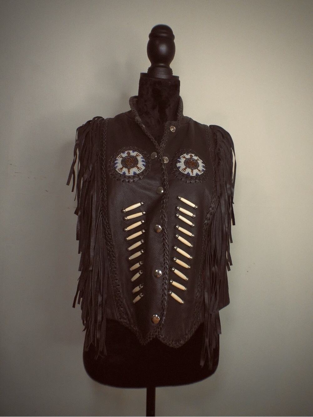 Hot Leathers Women’s Embellished Leather Vest NWOT